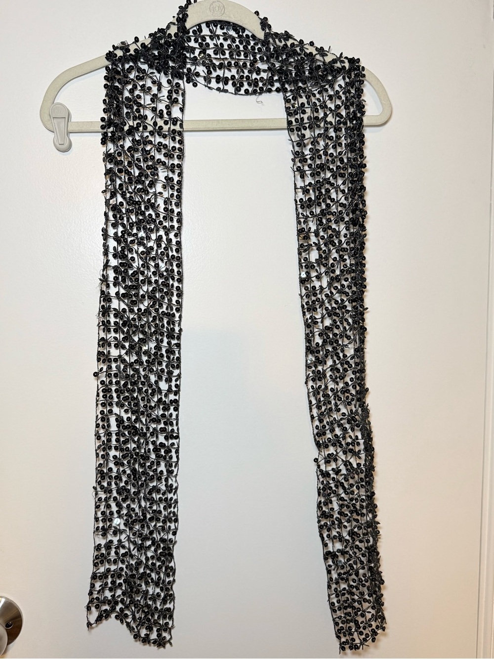 Black Sequins Scarf
